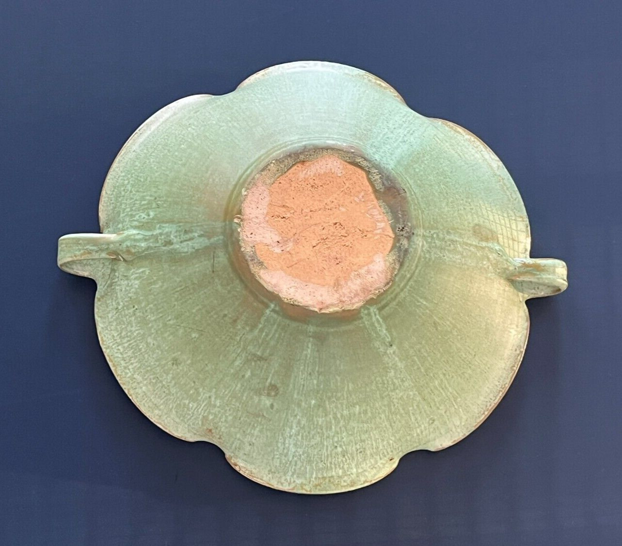 ROYAL CROWN POTTERY NORTH CAROLINA 1939-42 MATTE GREEN 10″ BOWL – Gorgeous!