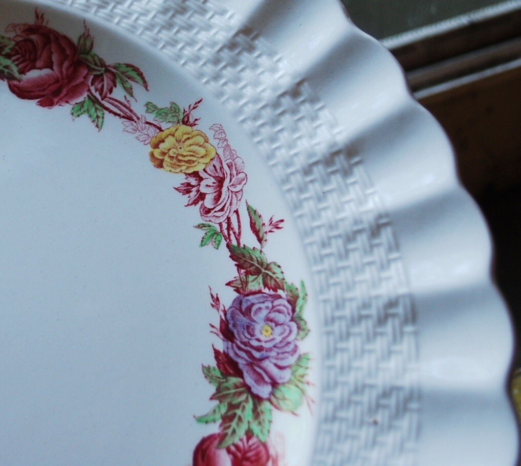 Vtg Set 3 SPODE ROSE BRIAR 5 Piece Place Settings [15 pc total] England OLD MARK