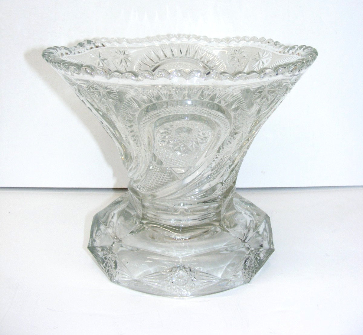 Smith Glass Pinwheel & Stars Design Punch Bowl Stand ONLY