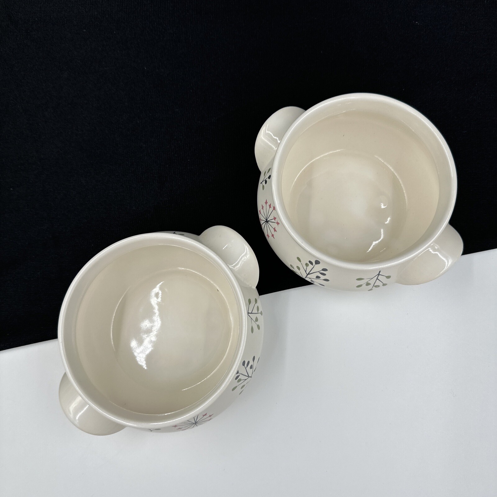 Franciscan Echo (2) 4” Individual Casserole Dish Without Lid USA •PRISTINE•