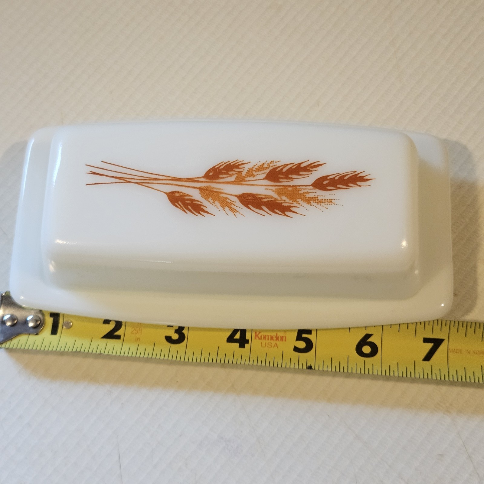 Pyrex 72-b Harvest Wheat Covered Butter Dish