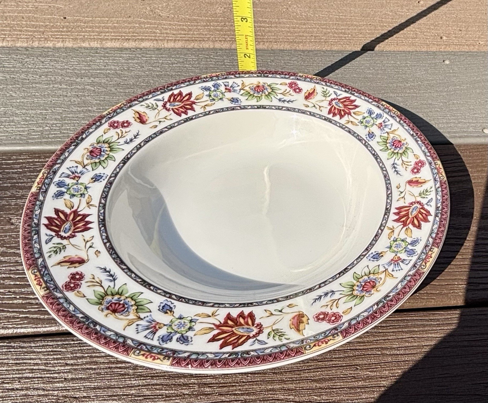 Queen’s Indian Tree Rim Soup Salad Bowls 8.5″ – Set of 4 Multicolor Floral