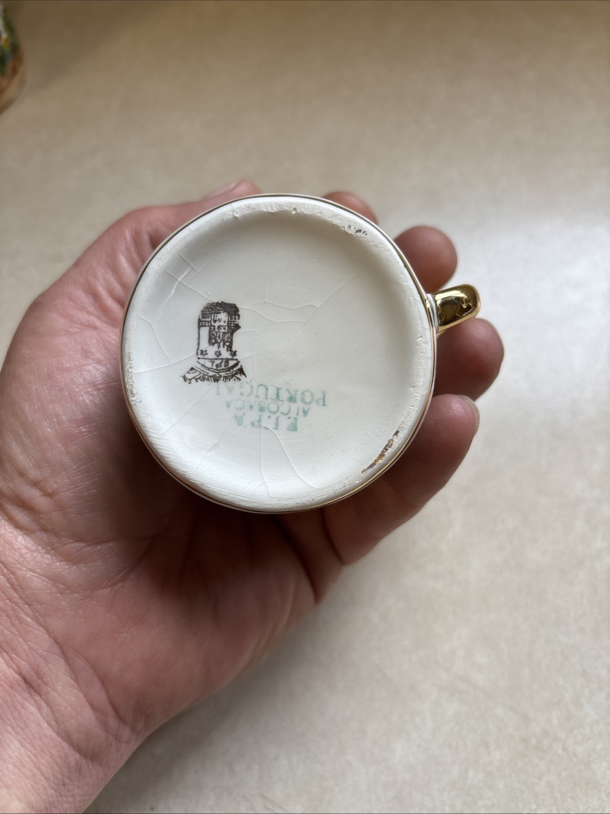 Vintage Elpa Alcobaca Cherubs Porcelain 2 Person Coffee/Tea Set & Tray Portugal