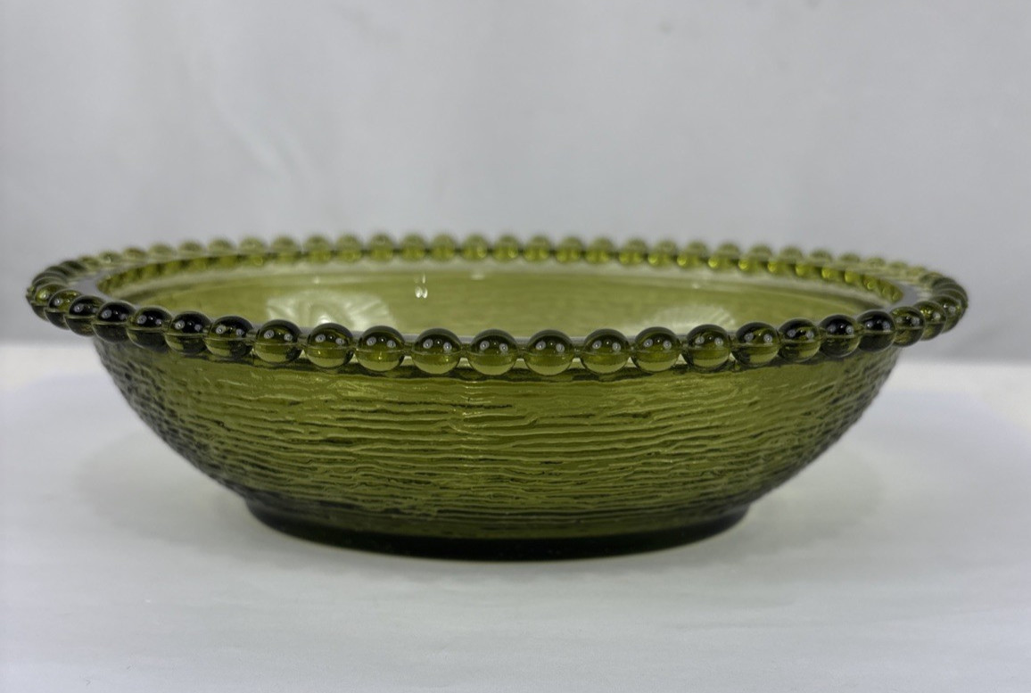 Vintage Indiana Glass Olive Green Hen on a Nest 7″ Bottom Only READ
