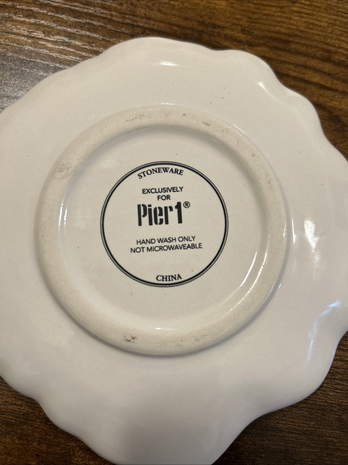 Pier 1 Stoneware Appetizer Salad Dessert Plate Pink Floral With Gold Trim 6″