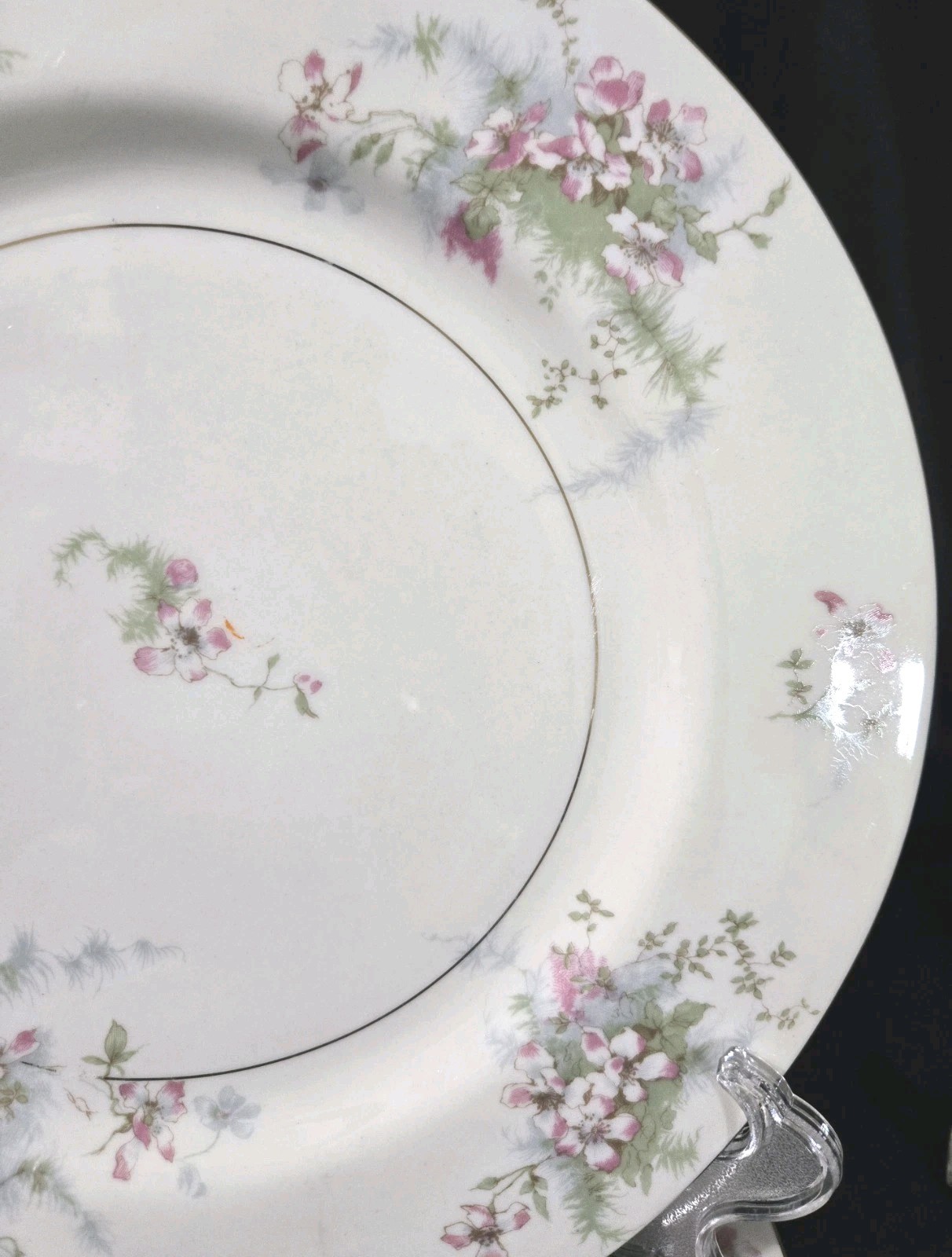 MINT Theodore Haviland New York Apple Blossom Dinner Plates — Set of 4 Gold Trim