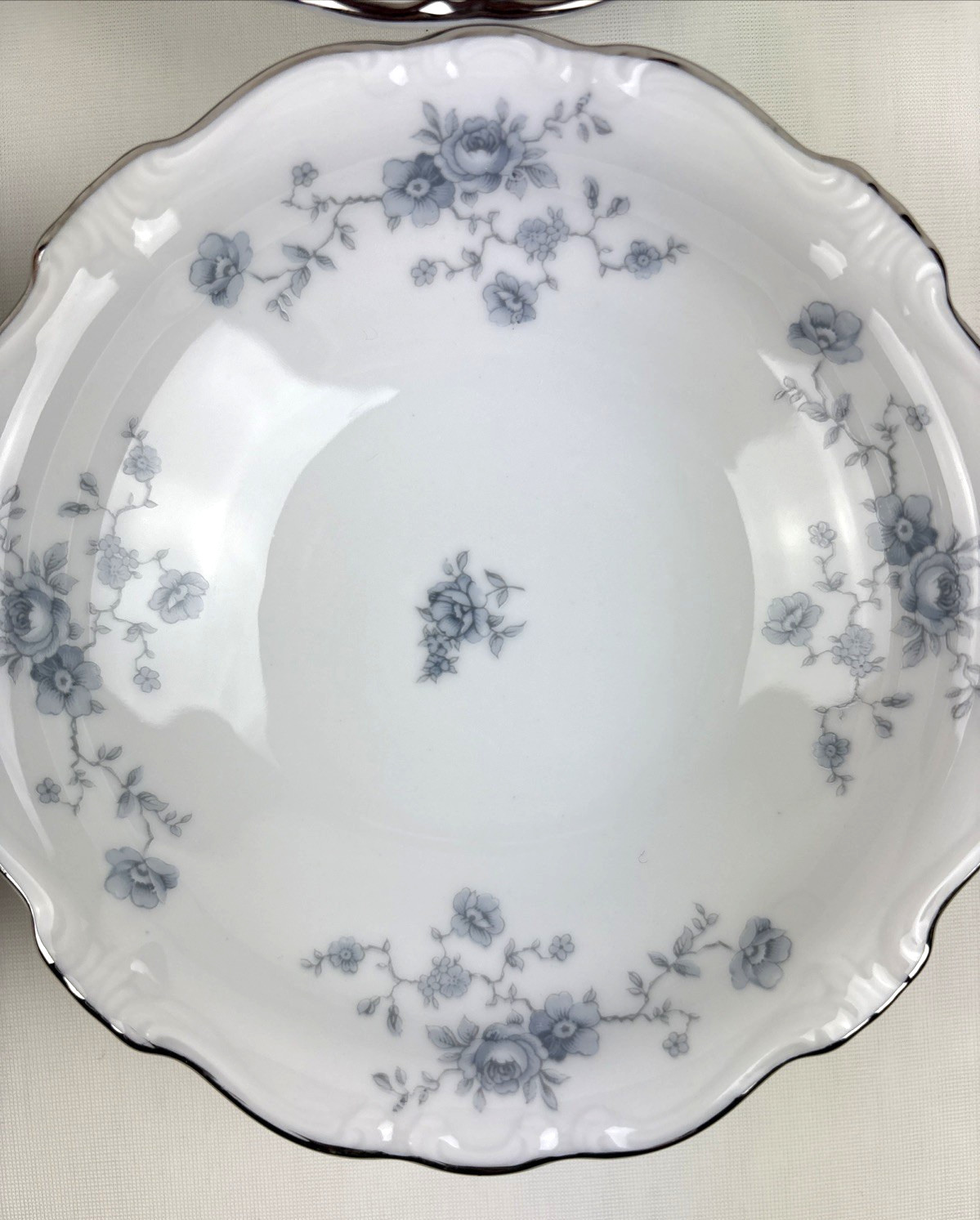 Vintage Johann Haviland Blue Garland Rose Fruit Bowls 5″ Set of 4 MINT Condition