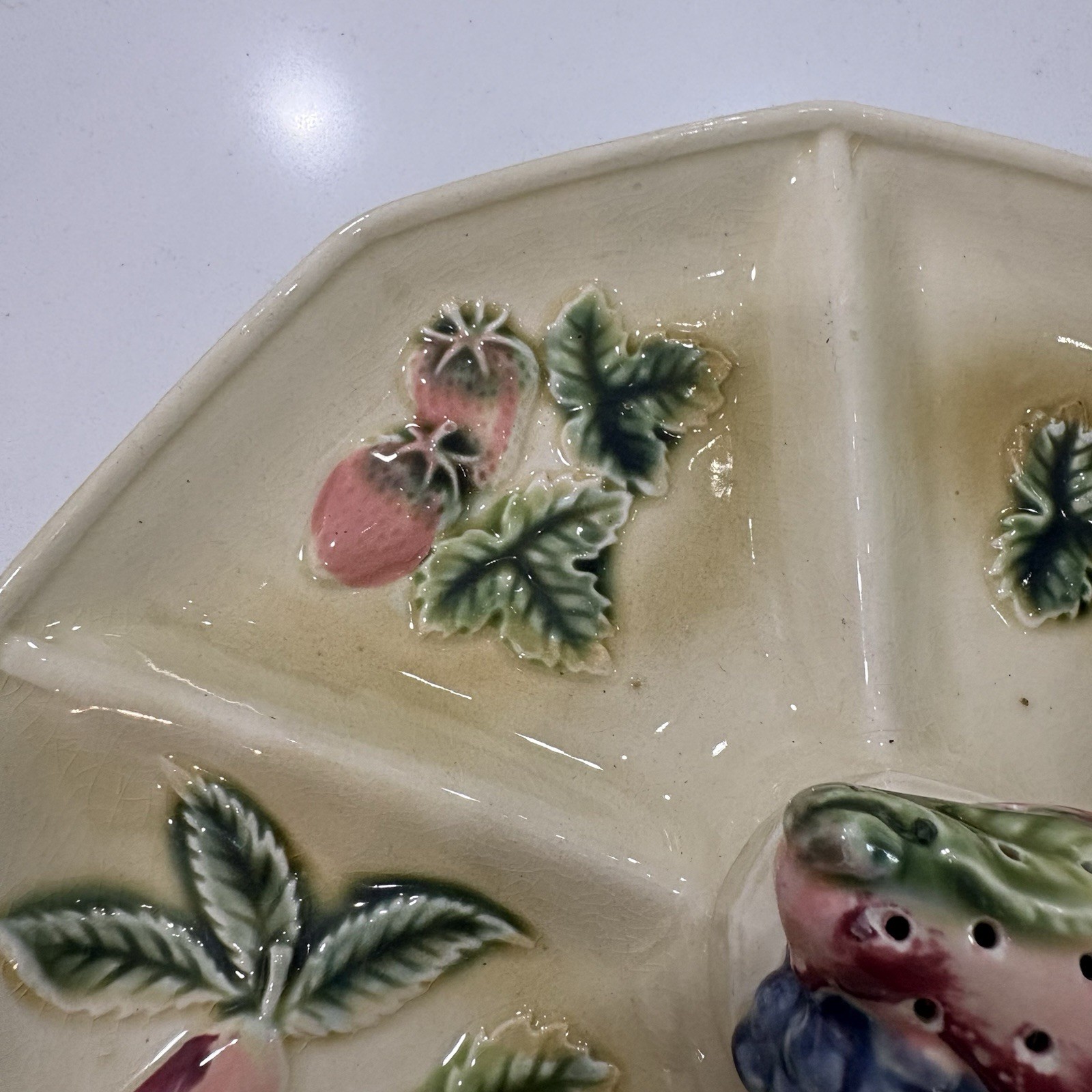 VTG Tilso Japan Relish Tray Toothpick Holder Divided Fruit Serving Dish 53/589