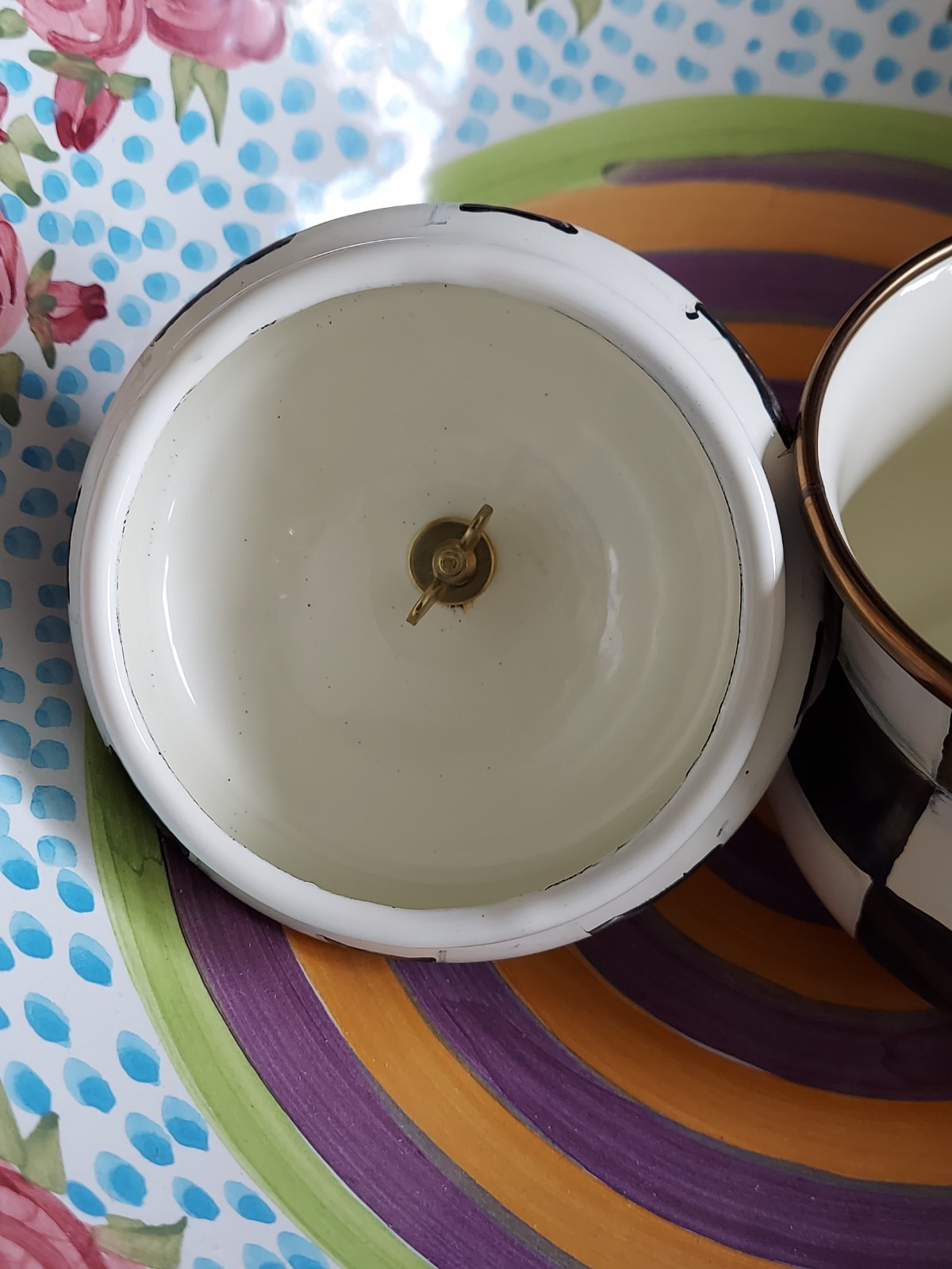 MacKenzie-Childs Courtly Check Sugar Bowl & Lid