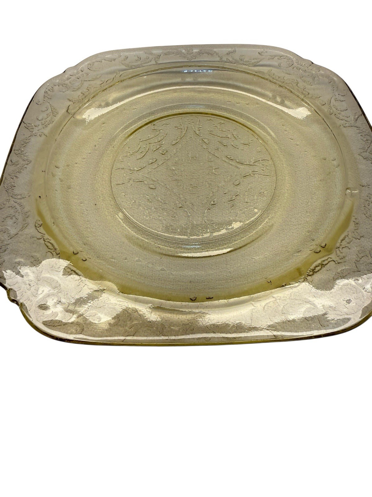 Vintage Federal Glass Madrid Amber Depression Glass 6″ Bread Butter Plate 1930s