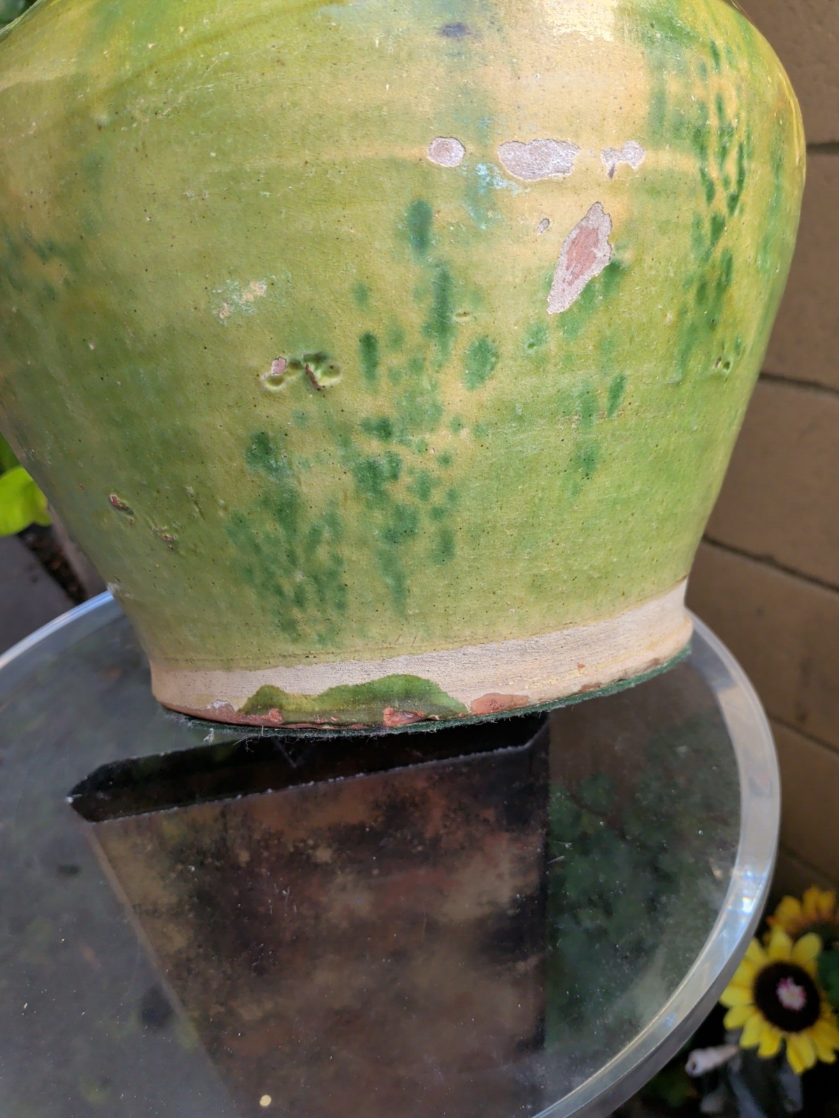 FRENCH ANTIQUE WATER JUG POTTERY VINTAGE CRUCHE EARTHENWARE CERAMIC VESSEL