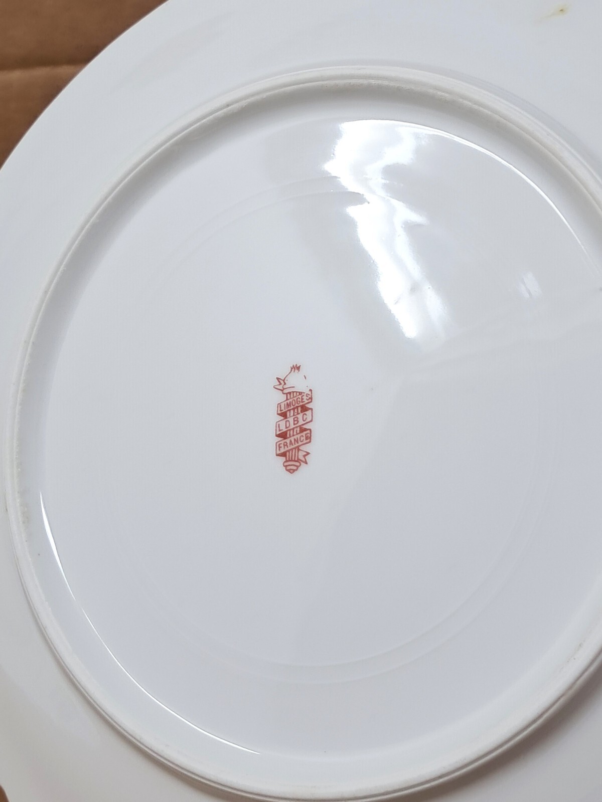 Limoges France LDBC 9″ plate Lanternier handpainted Pink & Blue Florals
