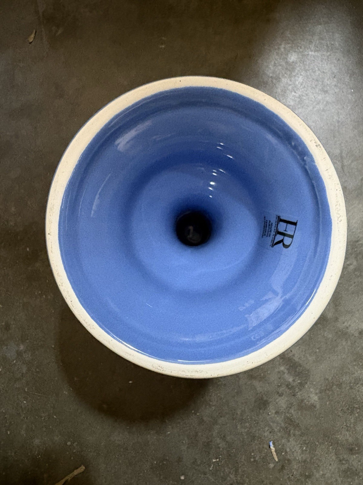 Lt Blue Faiancas Ramos Cake Stand 5.5” Tall 6.25” Wide Made In Portugal