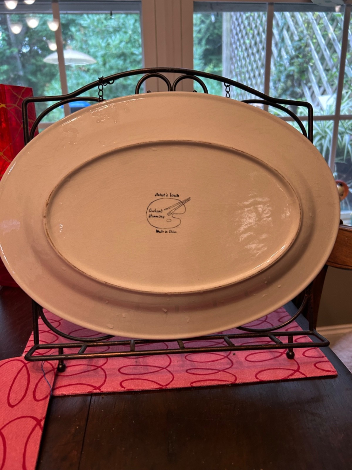 Vtg Platter With Apples And Flowers 10×14 Orchard Harmony. Perfect😊