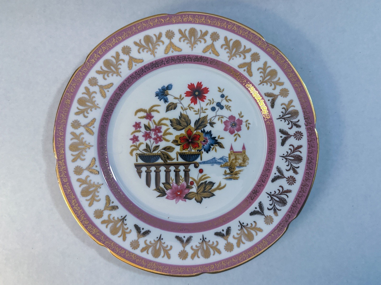 Vintage Royal Grafton Bone China Side Plate Pink Gold Trim #1840