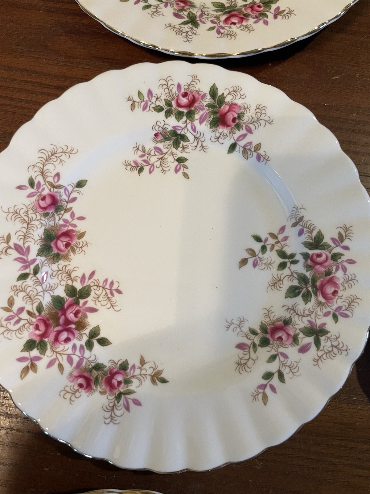 6 Royal Albert Lavender Rose Bread & Butter plates 6-1/4 inches