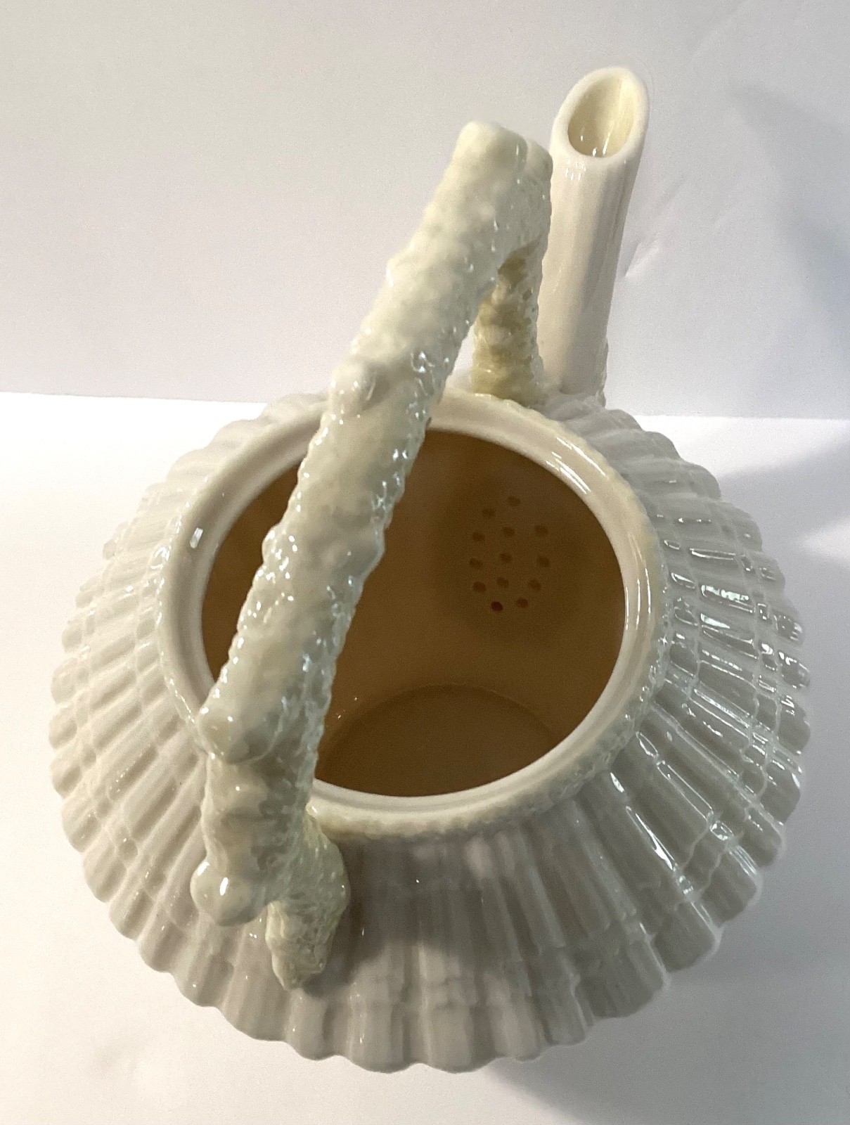 Rare Belleek Ireland Limpet Teapot Handled Nautical Shell Design 3rd Black Mark