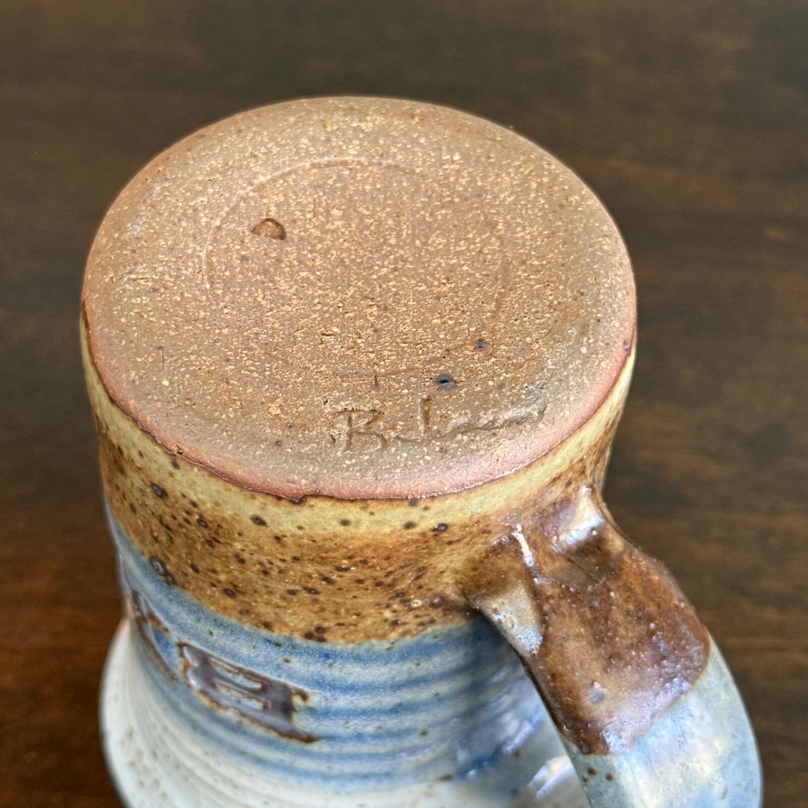 Vintage Barry Jepson Studio Art Pottery Coffee Mug 1982 Beta Sigma Phi Kansas