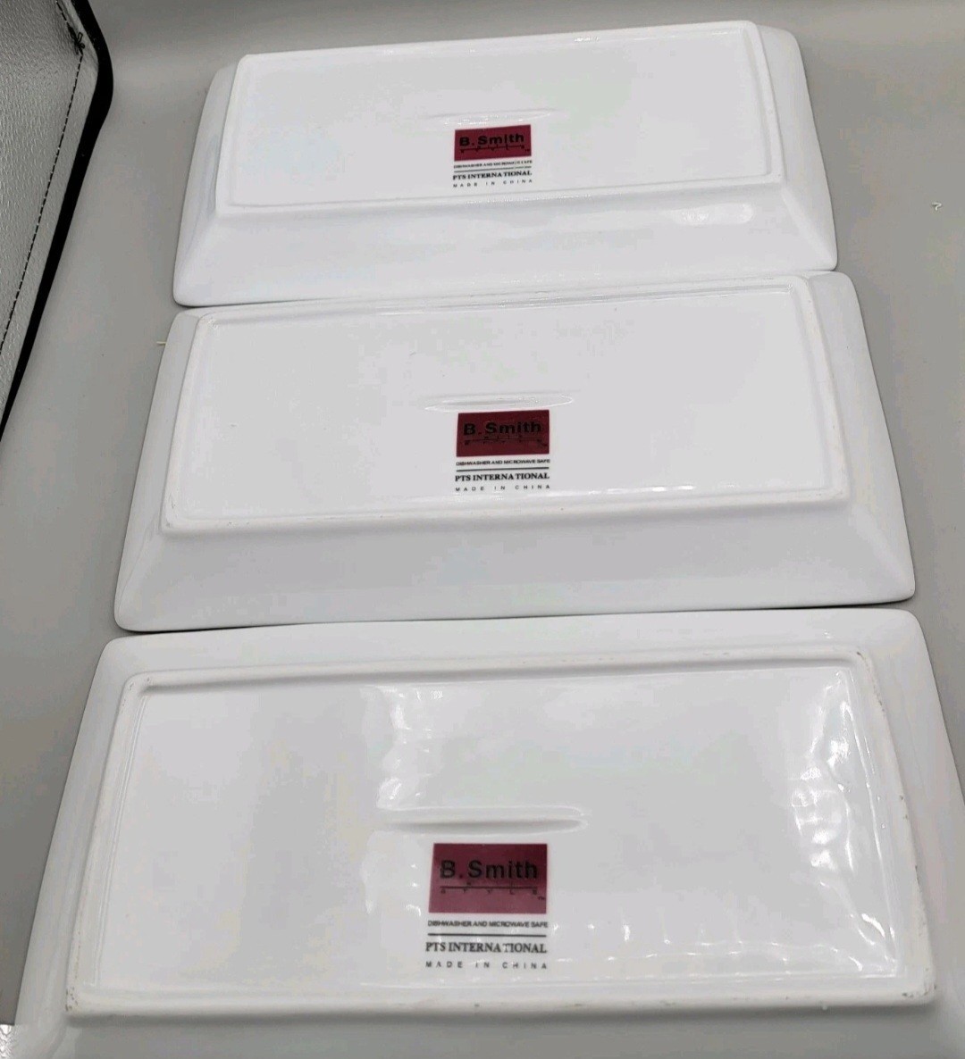 PTS International B.Smith 3 Pc Rectangle Serving Dishes. Heavy, Nice Quality.