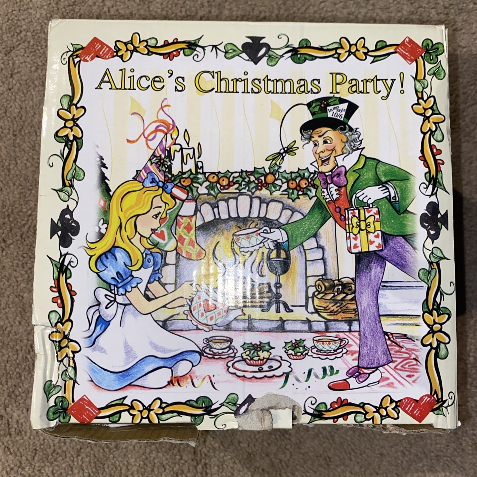 Alice in Wonderland Christmas Tea Party Teapot by Paul Cardew Tweedle Dee Lid