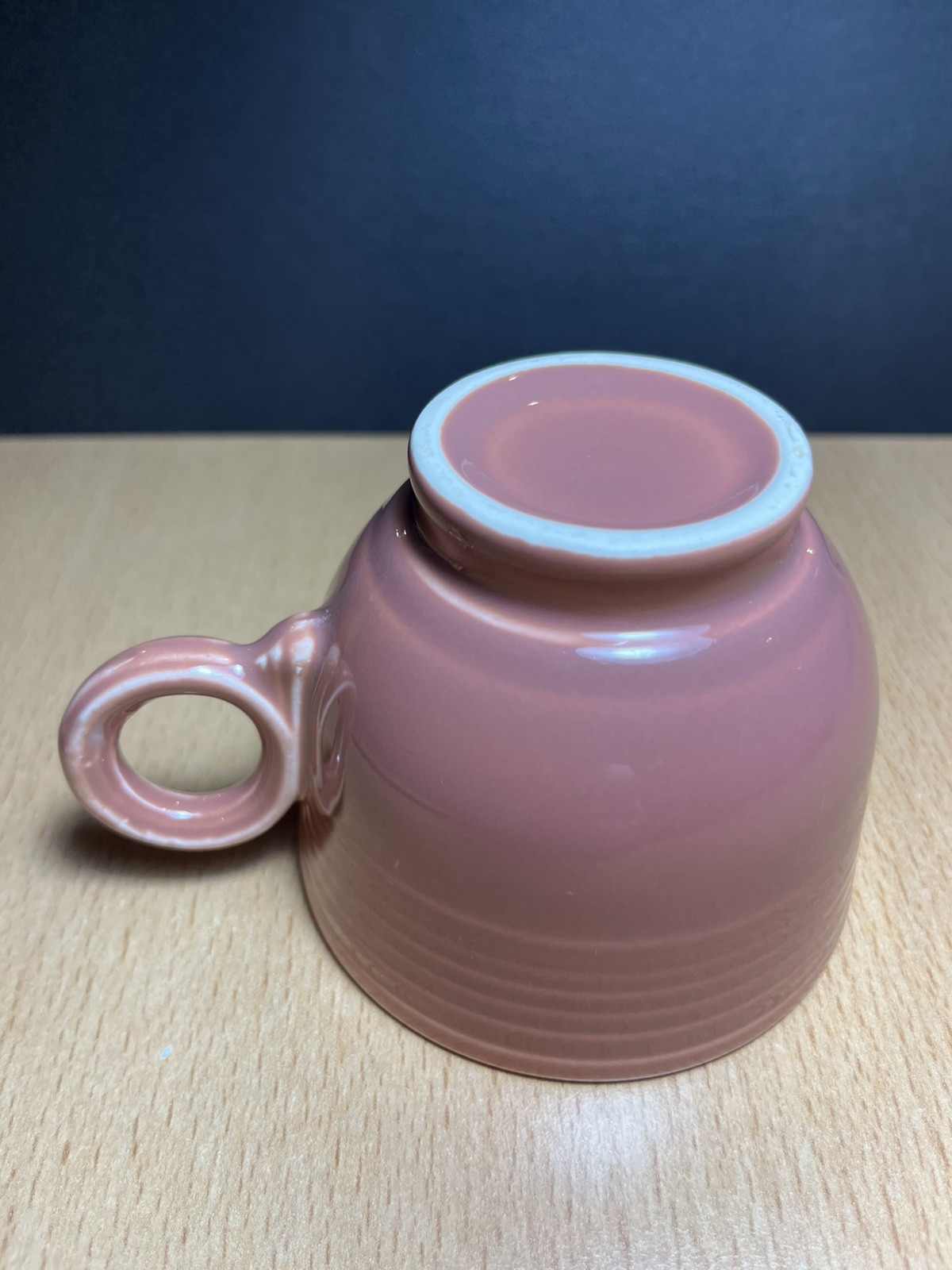 Vintage Fiesta 1950-1959 Rose Teacup with Ring Handle Fiestaware