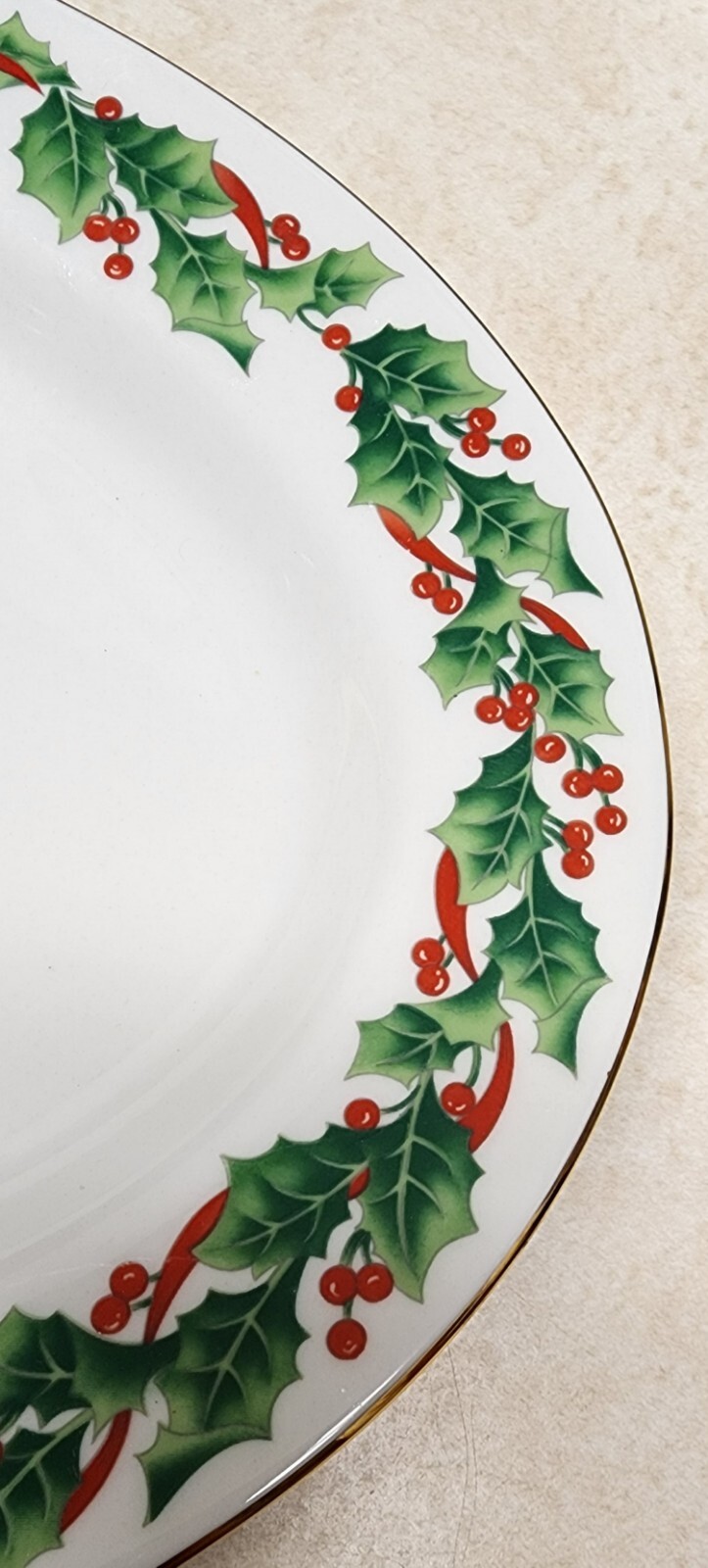 Sango Noel Oval Serving Platter 14 1/8″ x 10 1/8″ Inches #8401 Christmas Holly