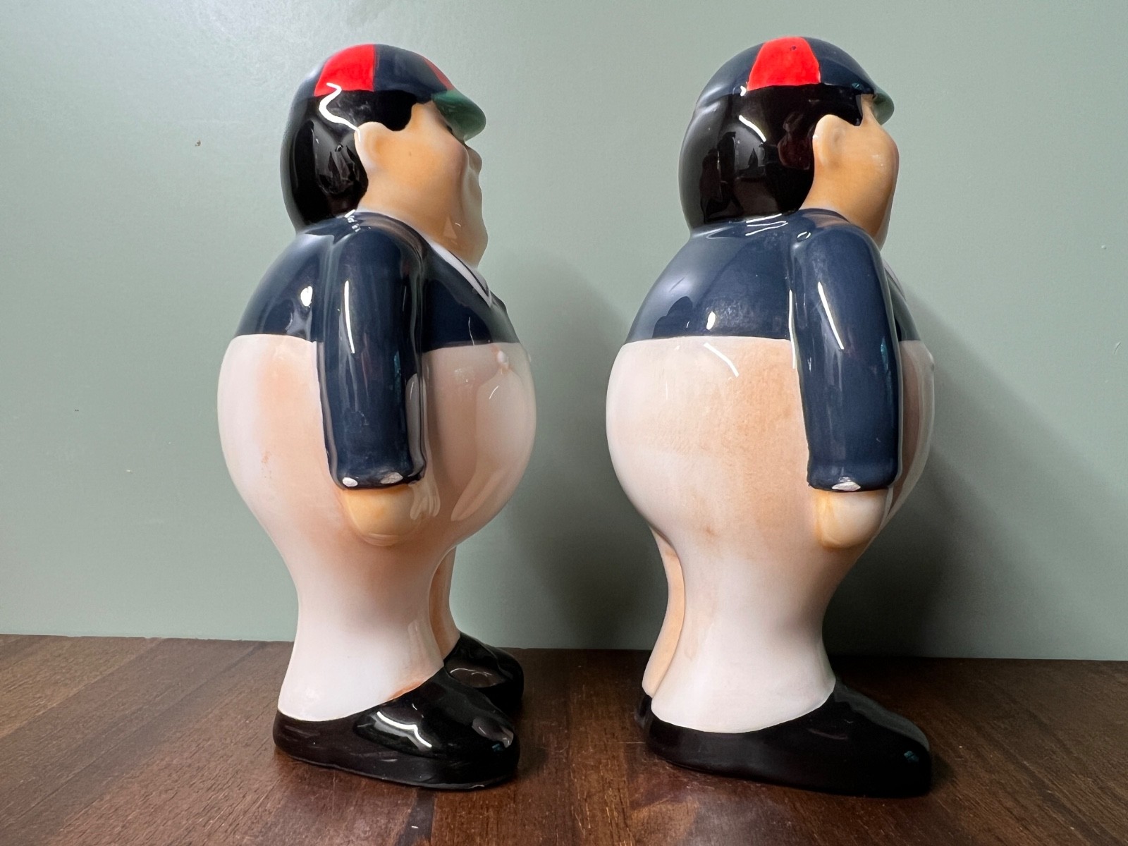 Vintage Alice in Wonderland Salt & Pepper Shakers Tweedledee & Tweedledum