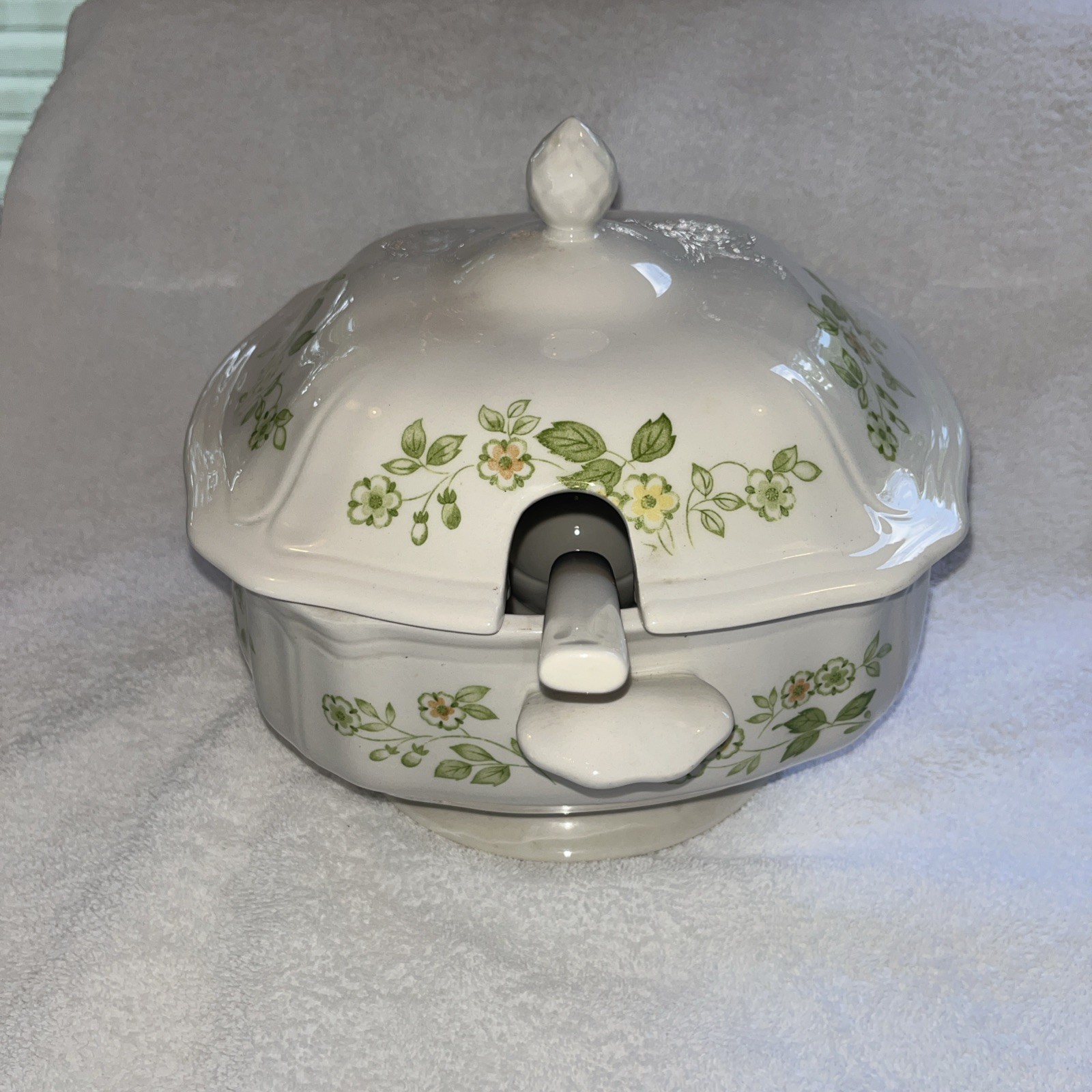 Sears Ironstone Petite Flora Soup Tureen Covered With Lid EUC Japan
