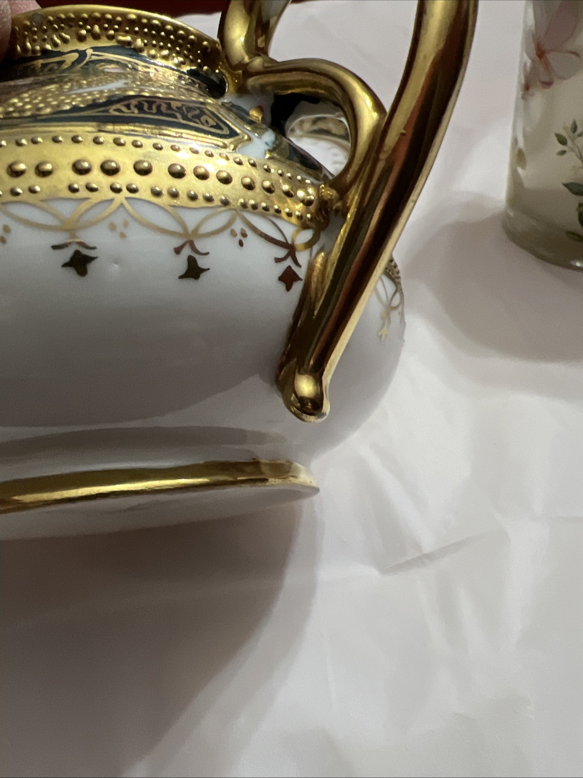 Nippon Hand Painted Creamer And Saucer