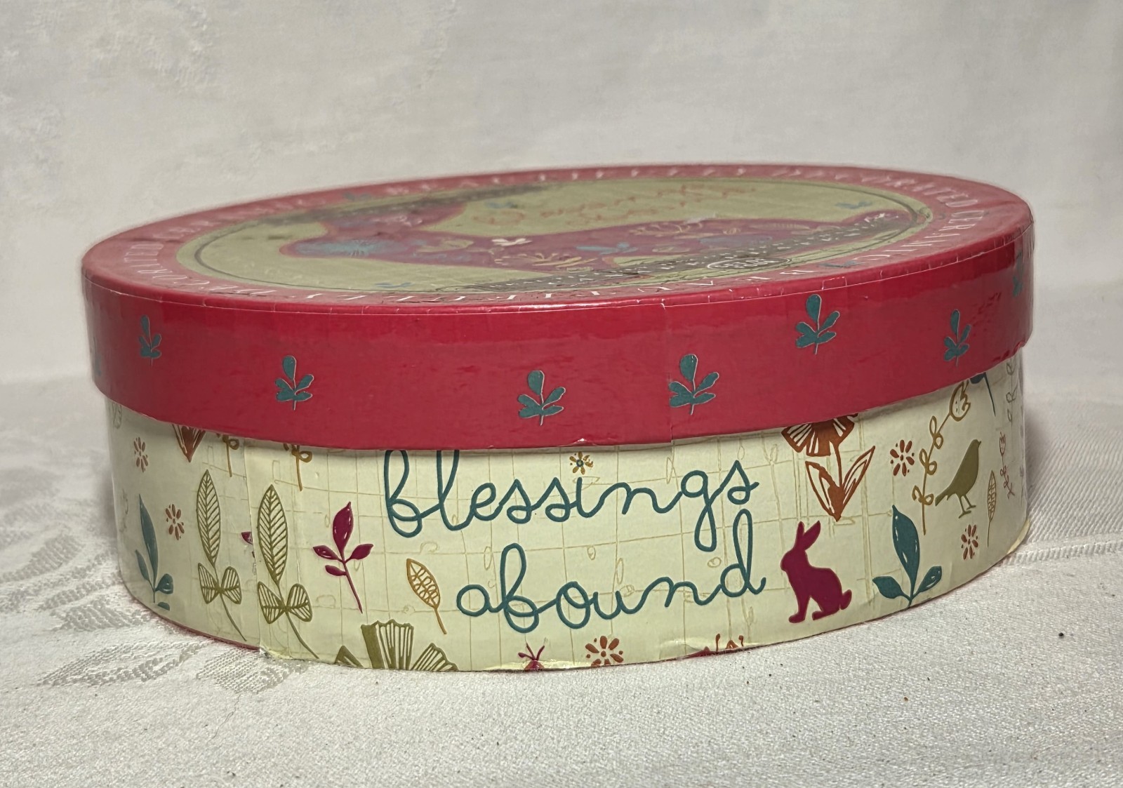 4 Certified International EASTER RABBIT BUNNY BLESSINGS Appetizer Plates w/Box