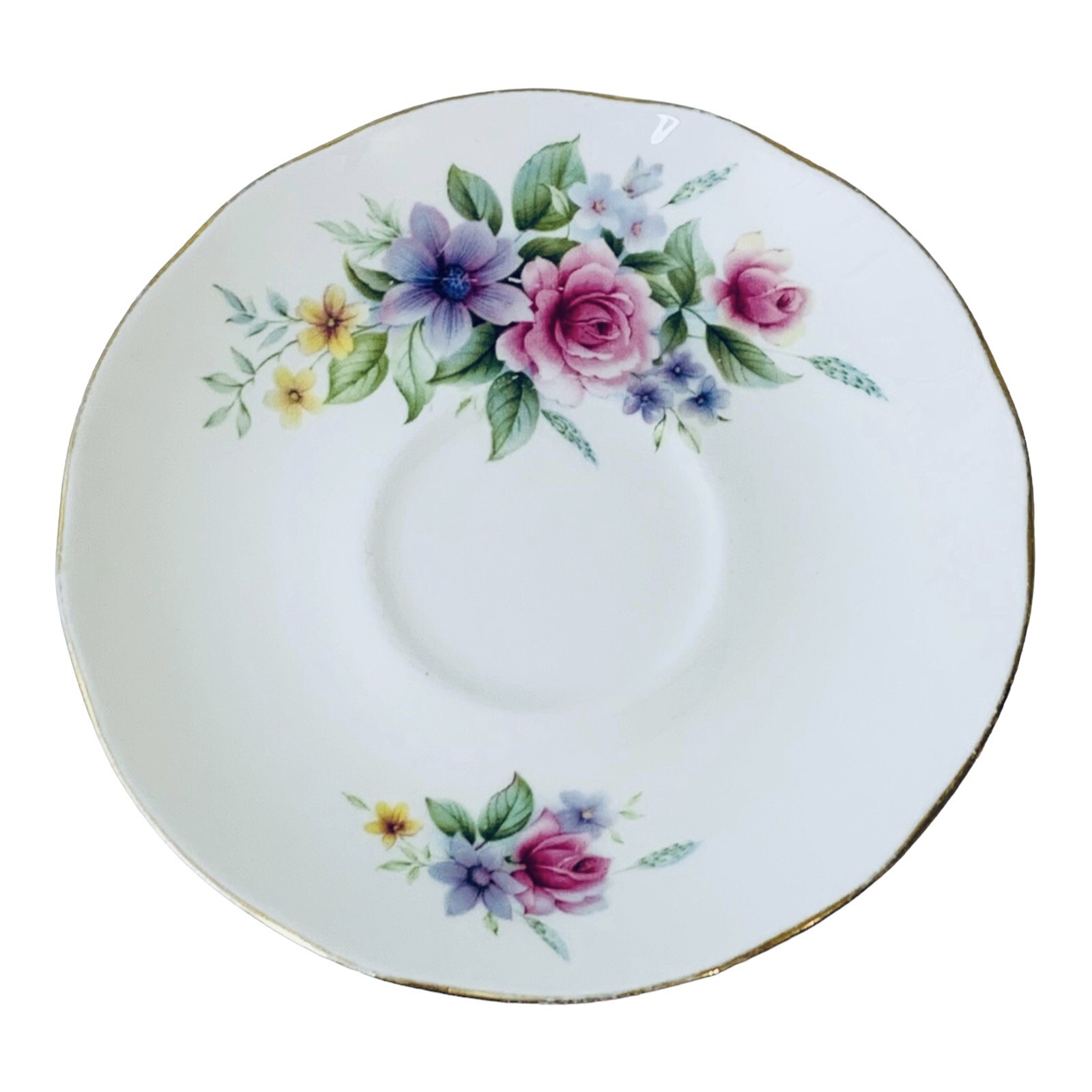 Duchess England ESTELLE 399 Pink Flowers Bone China Saucer