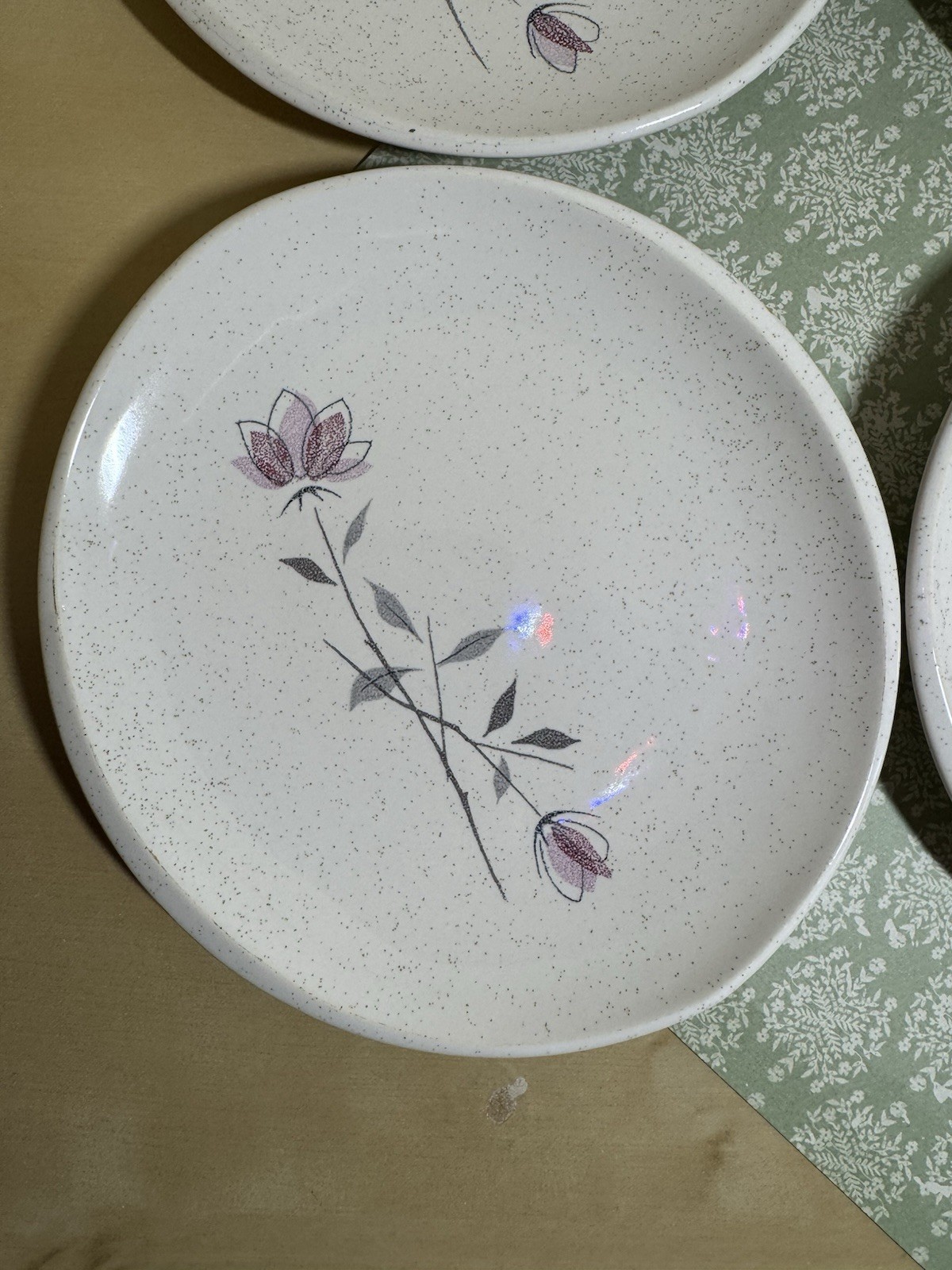 6 Franciscan Duet Rose Bread & Butter Plates USA c.1956-1967 FAST SHIPPING