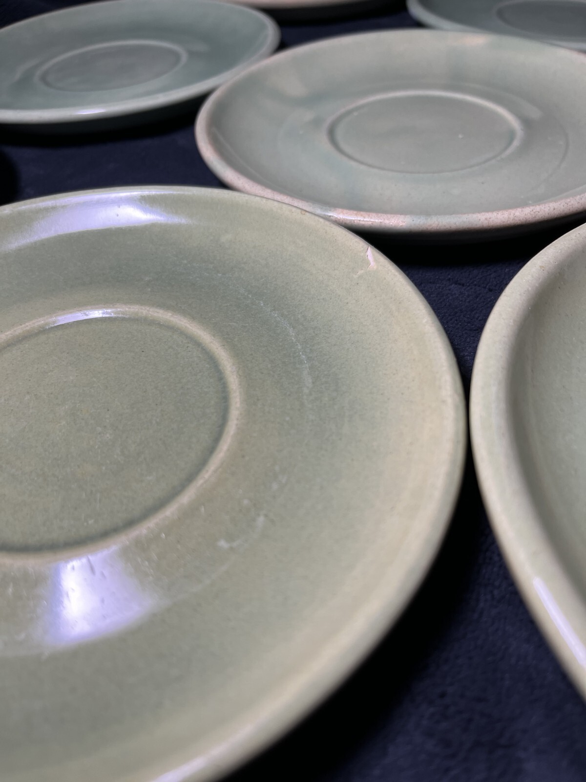 Green La Solana Pottery Set (Cups, Plates, Bowls, Baking Dishes) Good Condition