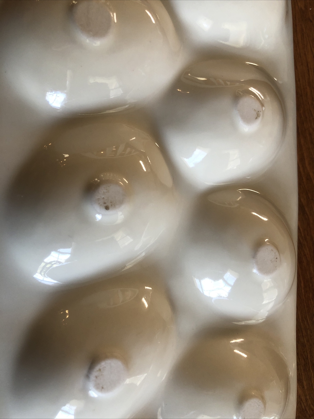 Holiday Home Heavy Ceramic Rectangle White 12 Deviled Egg Platter