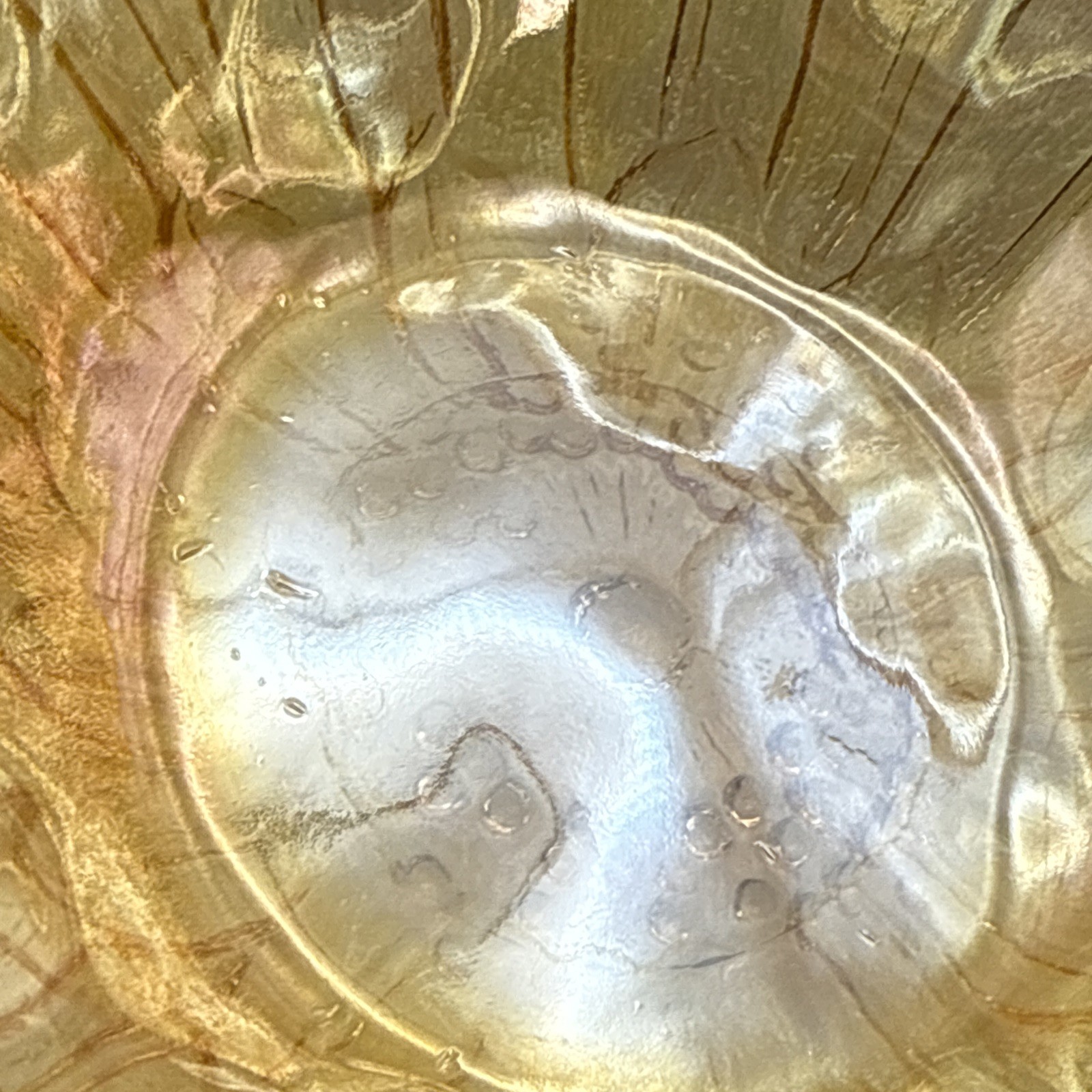 Indiana Iridescent Carnival Glass Bowl set of 2 VTG Sunflower Marigold Amber 7″