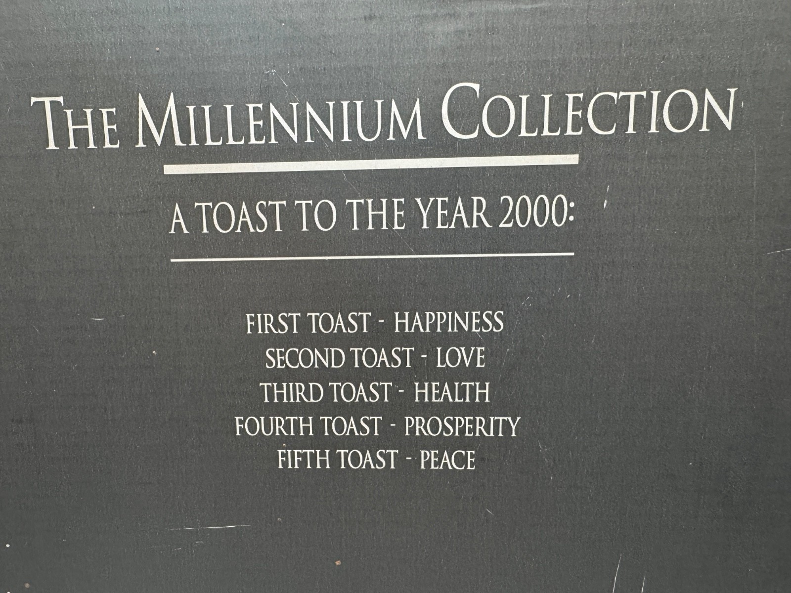 WATERFORD CRYSTAL THE MILLENNIUM COLLECTION FIRST TOAST-PEACE