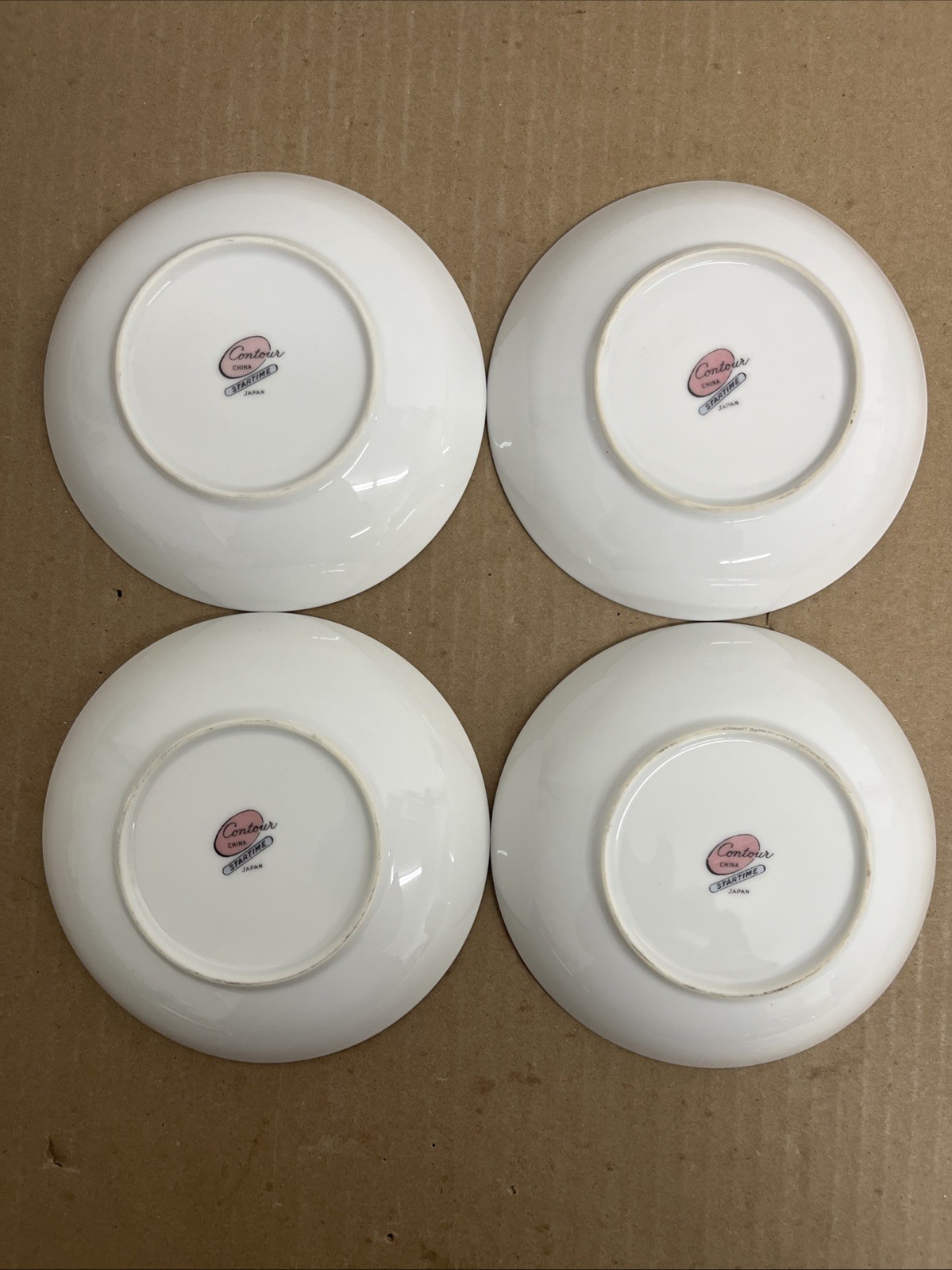 4 Vintage Contour Startime Japan China Berry/Fruit Bowls 5 1/2 Inches