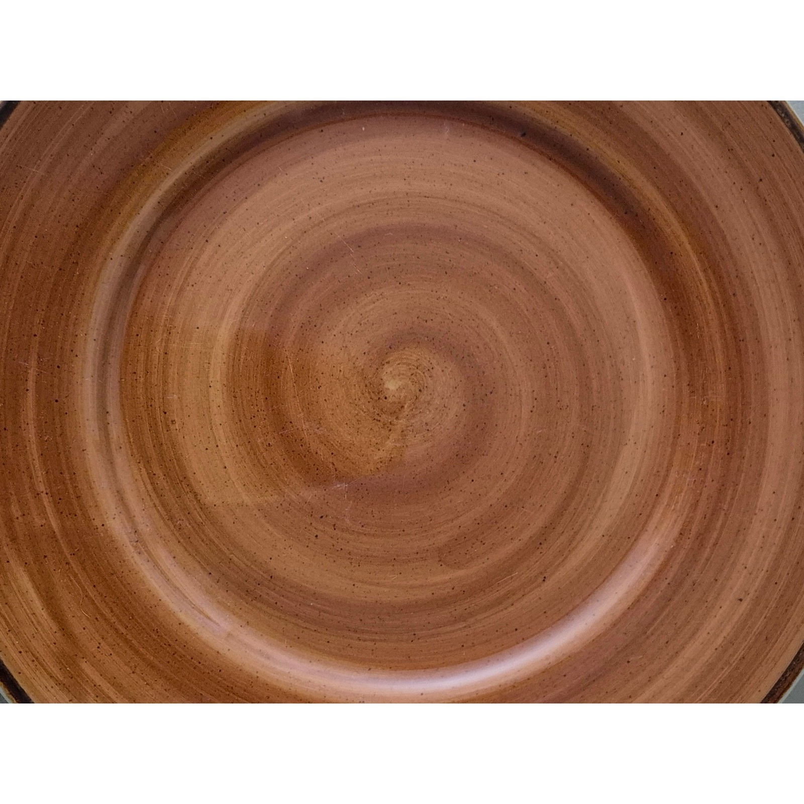 Thomson Pottery Kenya Brown Tan Swirl Dinner Plates Earthenware Set of 3