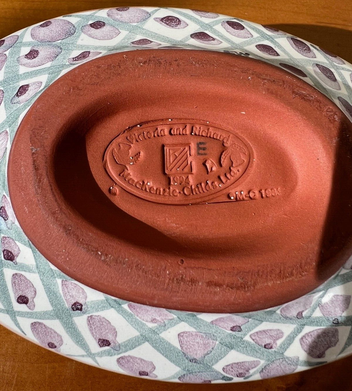 Vintage Mackenzie Childs KEUKENHOFF Chowder Bowl with Lid, 1994