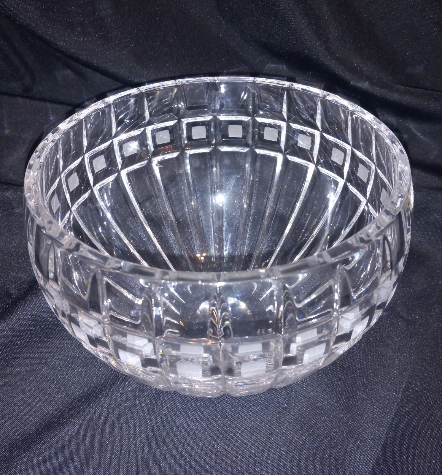 Waterford Quadrata Round Bowl Marquis Collection Vintage Crystal