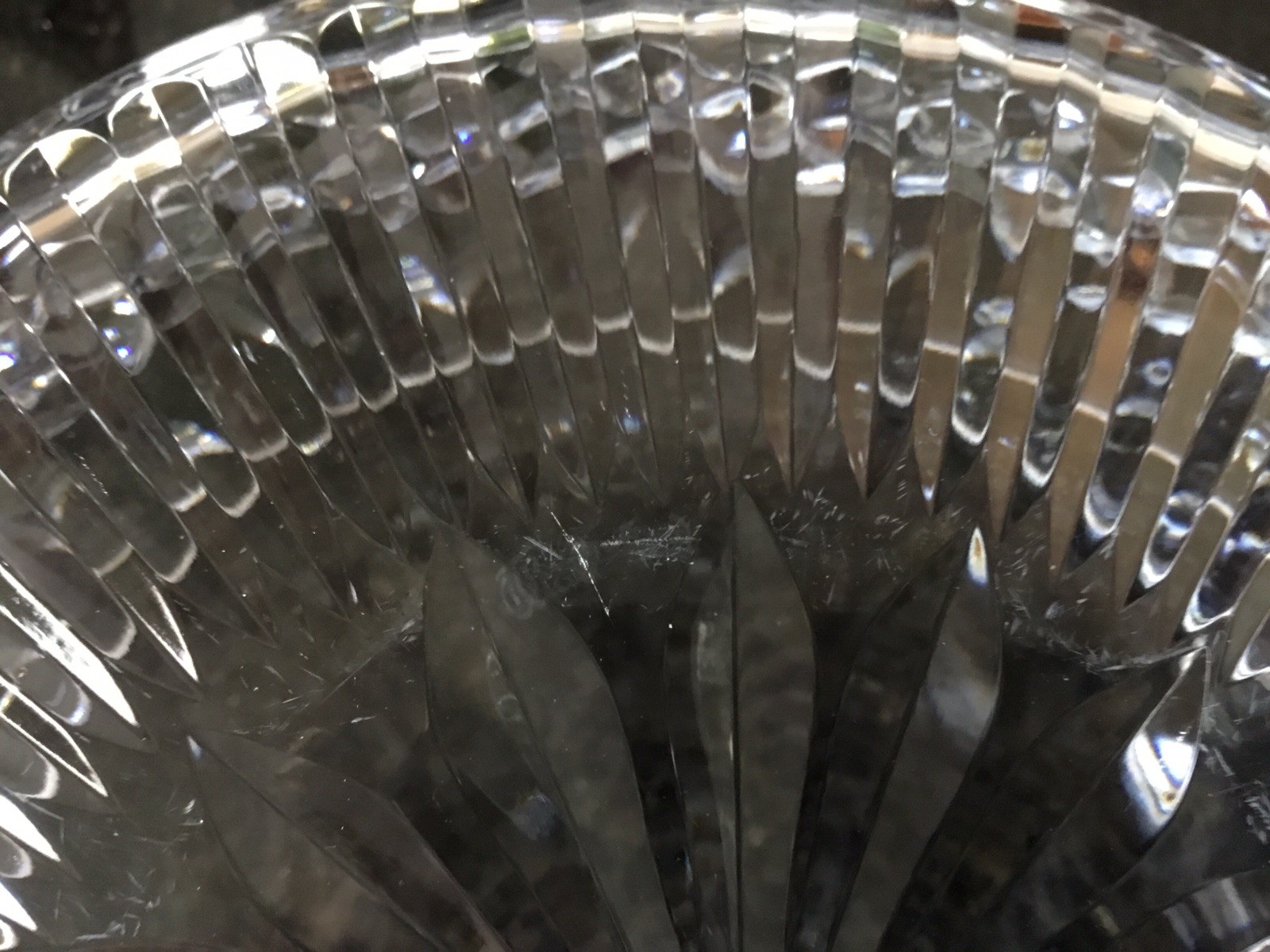 Waterford Crystal LISMORE 7″ Salad Bowl Serving Fruit Centerpiece Vintage