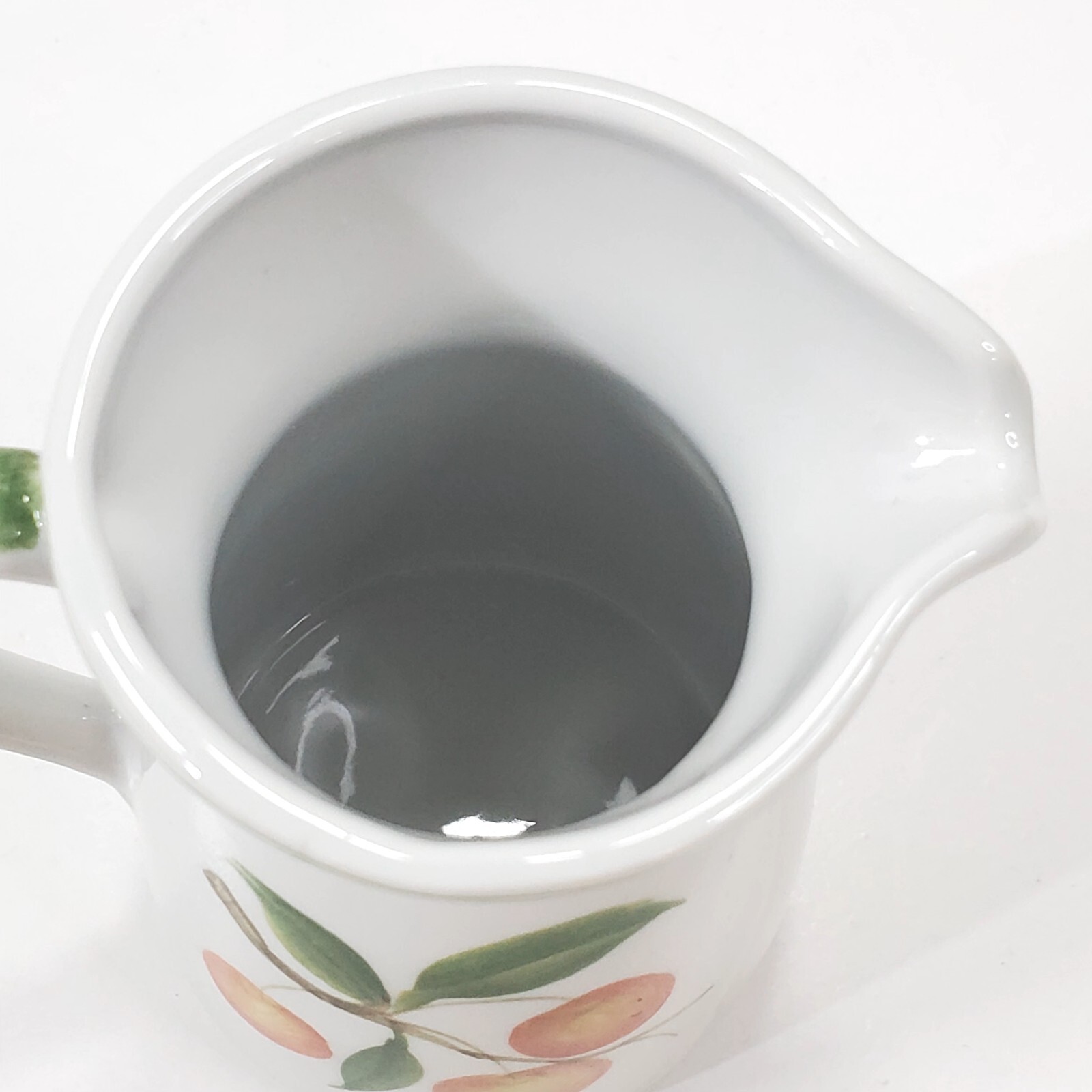 Vintage Andrea By Sadek Hand Painted Creamer With Cherries Fruit and Leaves