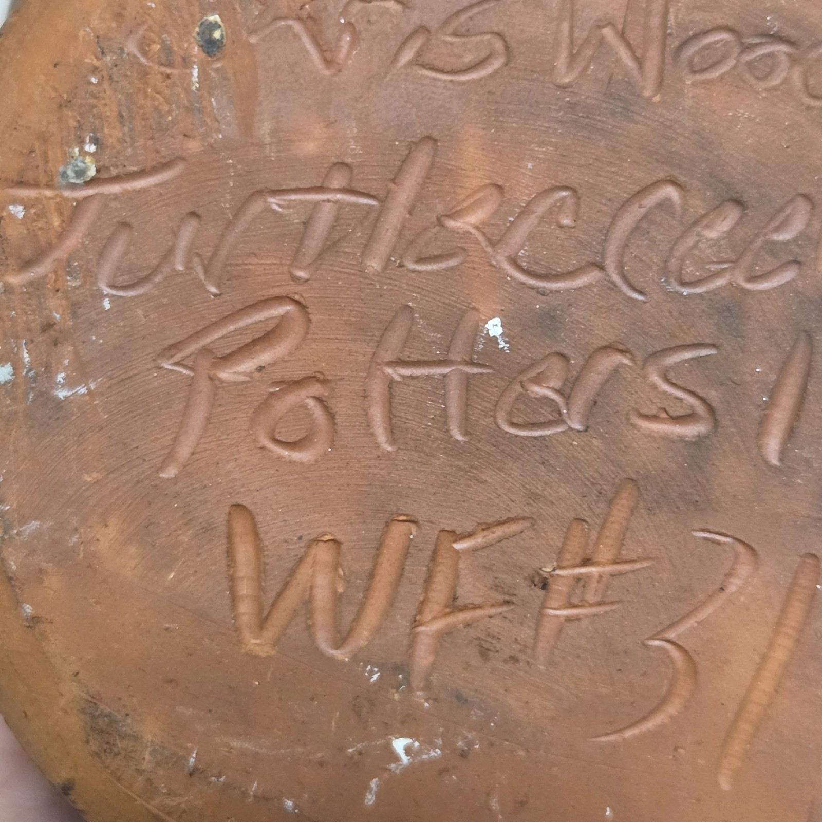 Turtle Creek Potters Redware Folk Art Ugly Jug Chris Woods 1988 WF #31