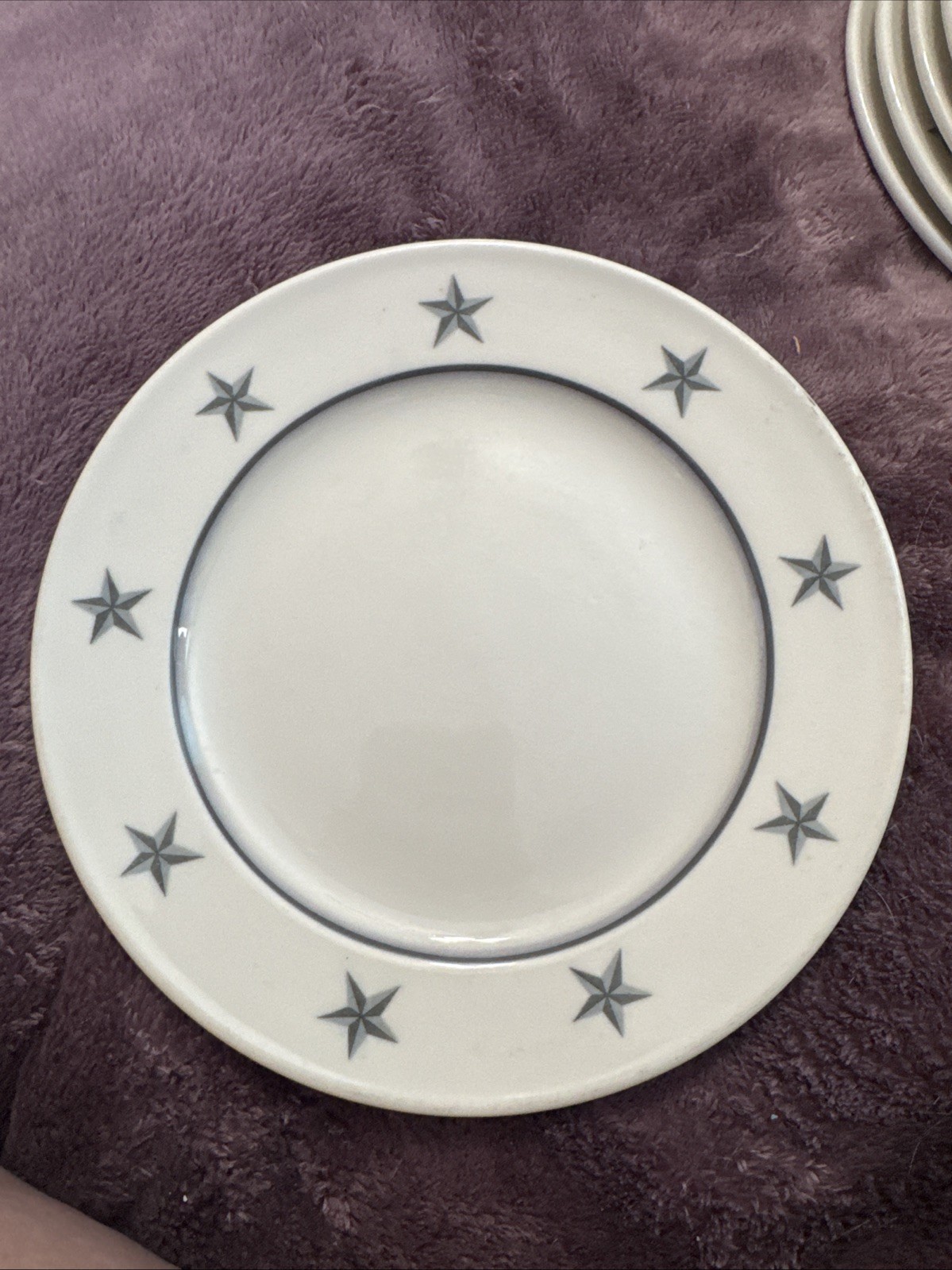Mayer China United States Line Gray Stars 7 3/4” Plate- Defects