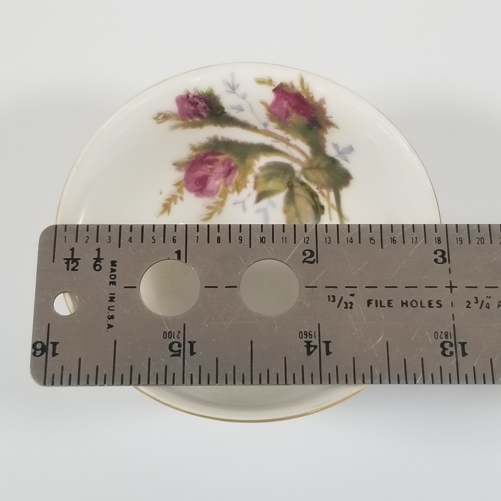 Vintage Miniature Rossetti Pink Rose Cup and Saucer Made In Occupied Japan 