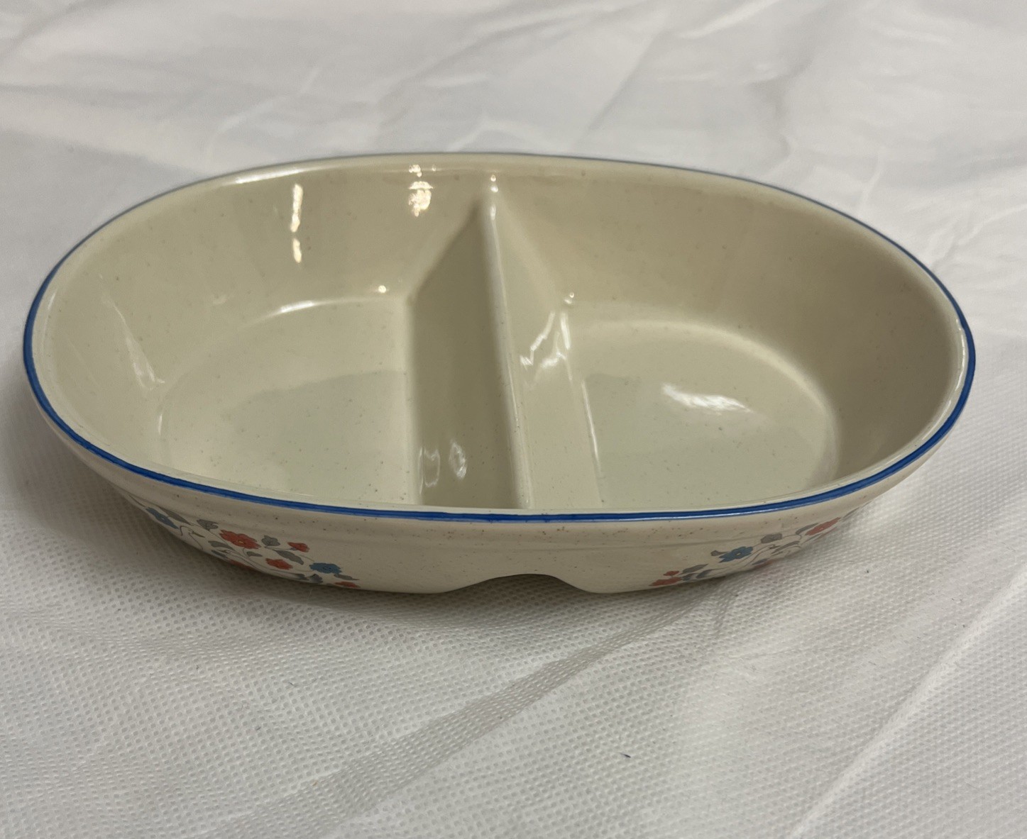 Vintage 80s 90s Divided Geese Split Baking Dish Country Collection CollectorRare