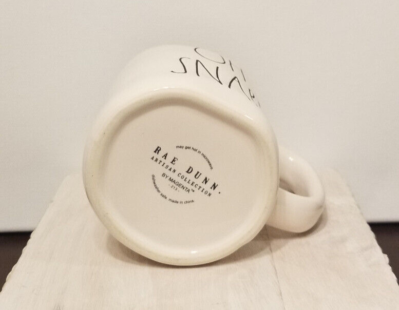 Rae Dunn Christmas Mug “Oh Snap!” Red Interior Gingerbread Man Winter Santa
