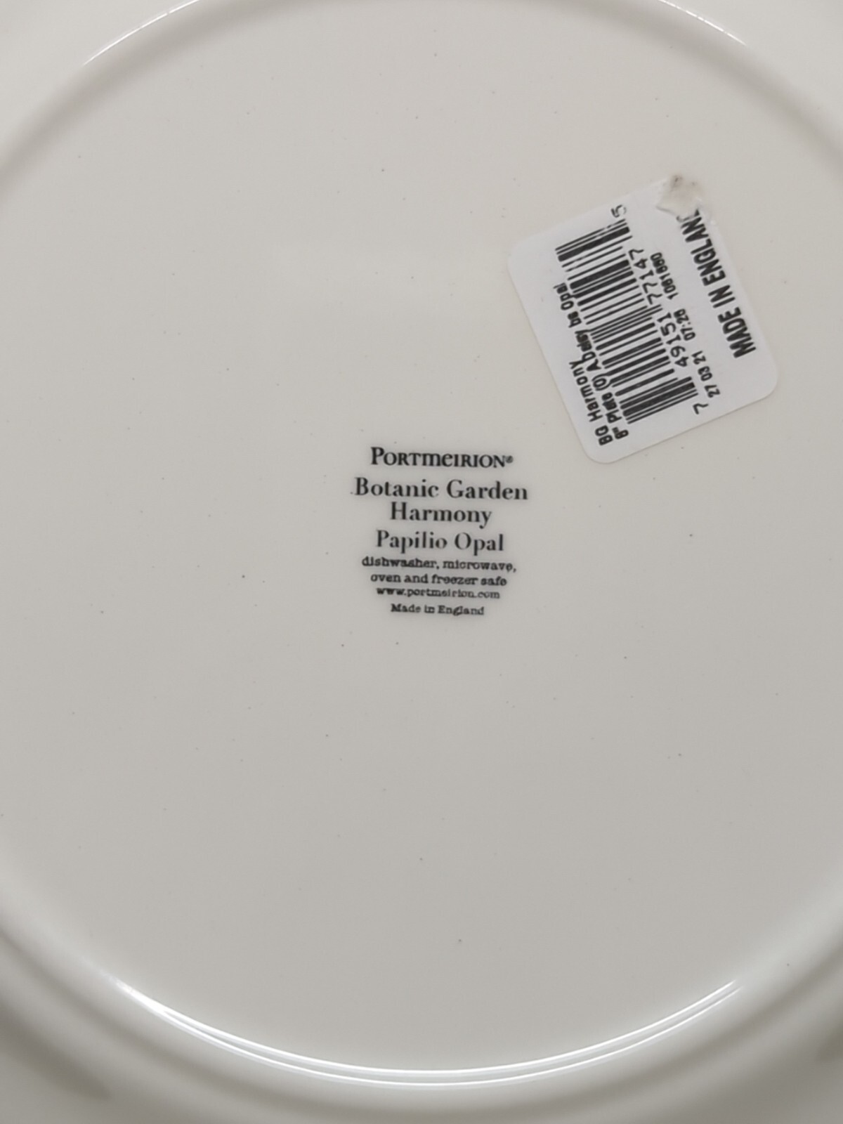 Portmeirion BOTANIC GARDEN HARMONY Papilio Opal 8 3/8″ Salad Plate African Daisy
