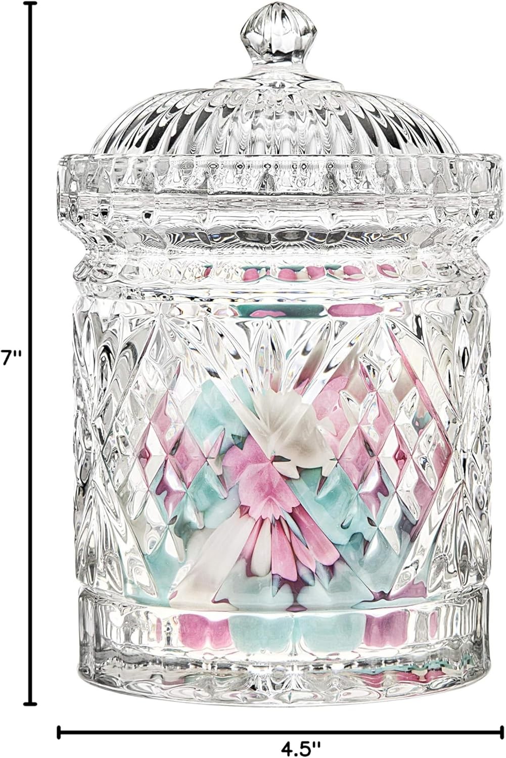 Godinger Dublin Biscuit Barrel Storage Canister Jar Custom, Clear