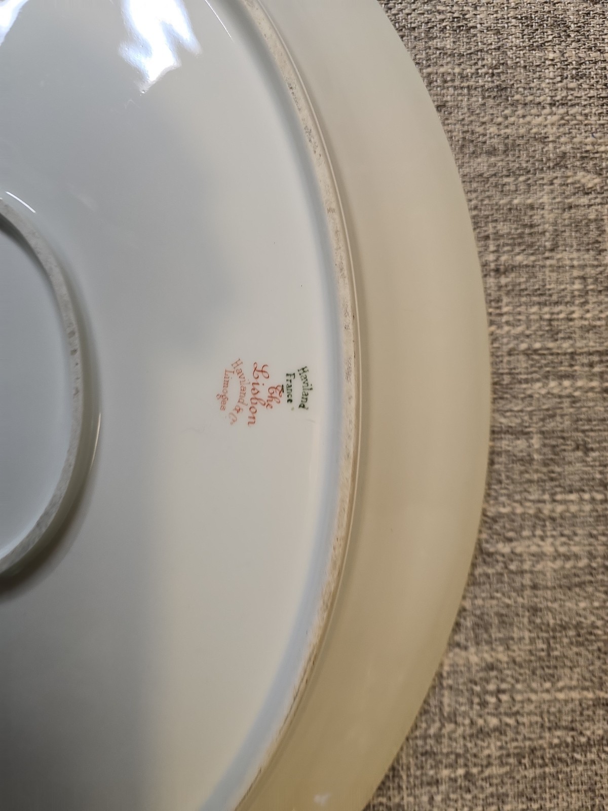 Haviland Limoges LISBON Large 16″ Platter Gold Trim Rare